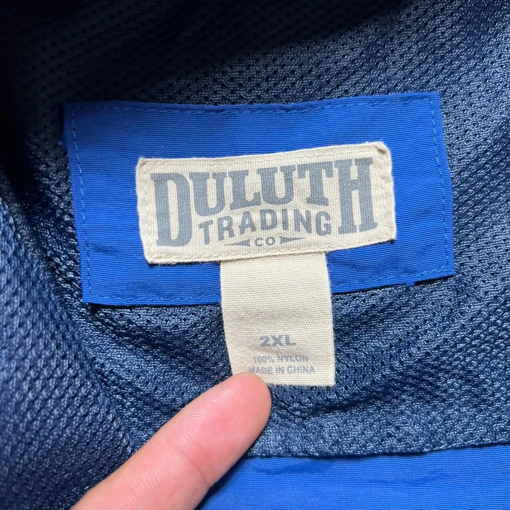 Duluth Trading Co Grab Shorts Mens 2XL Blue Red‎ Swim Trunks Board Mesh Lined
